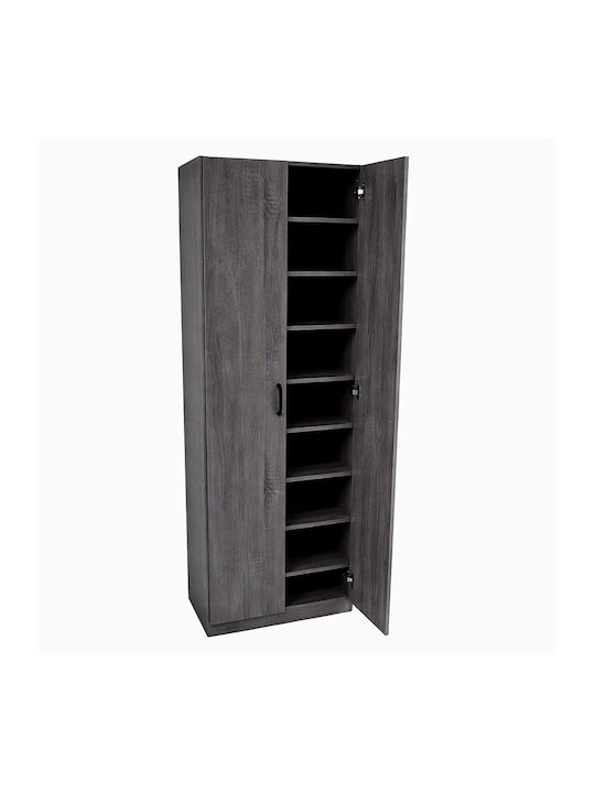 Double Door Wardrobe Gray 60x36x175cm