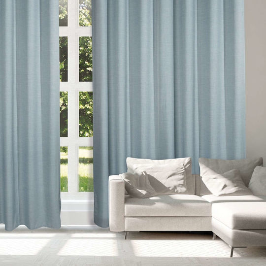 Das Home Κουρτίνα με Τρουκς 2240 Γαλάζια 140x270εκ.