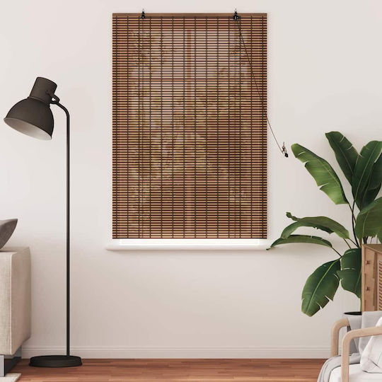 vidaXL Κουρτίνα Παραθύρου με Τρέσα Καφέ 100x160εκ.