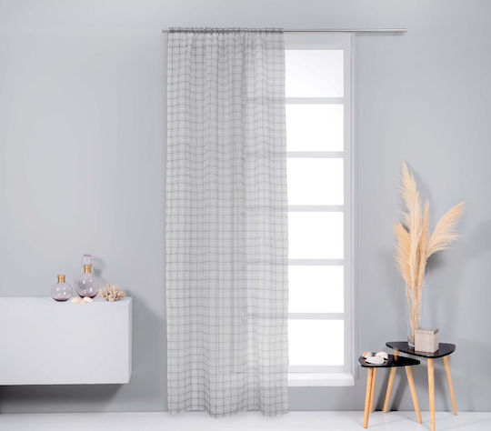 Easy Home Перде с Плик с Писалка Timpa Син 140x270см