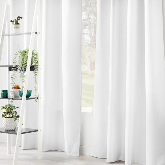 Douceur d'Intérieur Curtain with Grommets Icemount White 140x260cm