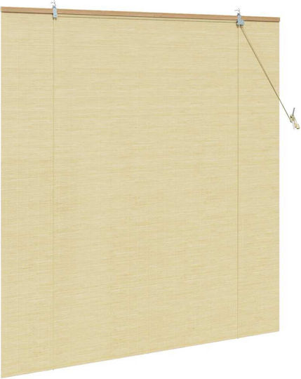 vidaXL Κουρτίνα Παραθύρου με Τρέσα Καφέ 150x160εκ.