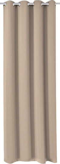 Sidirela Blackout Curtains with Grommets Beige 140x260cm