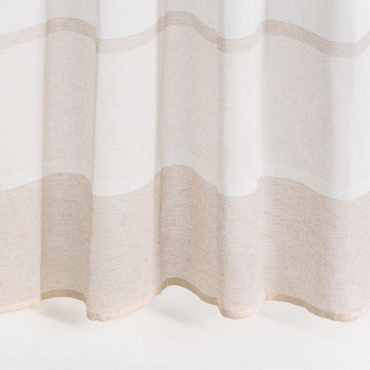 Easy Home Vorhang mit Grommet Drum Beige 140x260cm