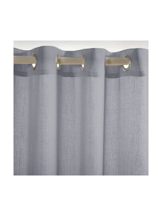 Nef-Nef Homeware Κουρτίνα με Τρουκς Renata Γκρι 140x265εκ.