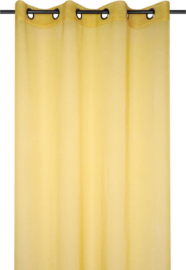 Κουρτίνα με Τρουκς S-F Monna Jaune 140x280εκ.