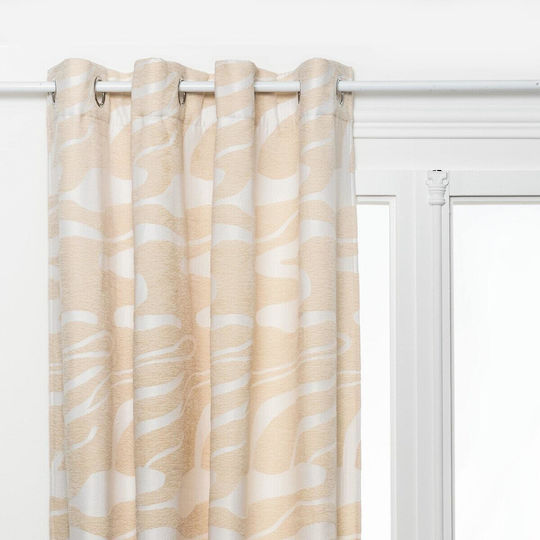 Atmosphera Madini Curtains With Beige Grommets 140x260cm