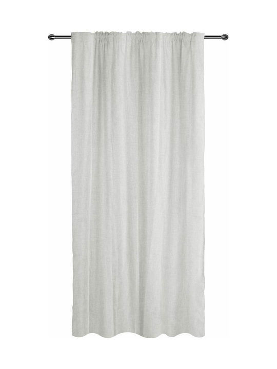 Artisti Italiani Curtain with Pencil Pleat Linen Look Gray 140x270cm