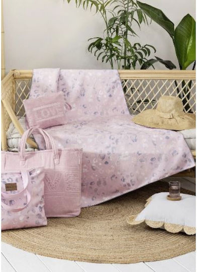 Nima Πετσέτα Microfiber Σώματος Ροζ 160x90εκ.