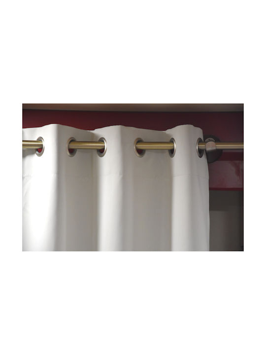 Decotelia Blackout Curtain with Grommets Gray 140x260cm