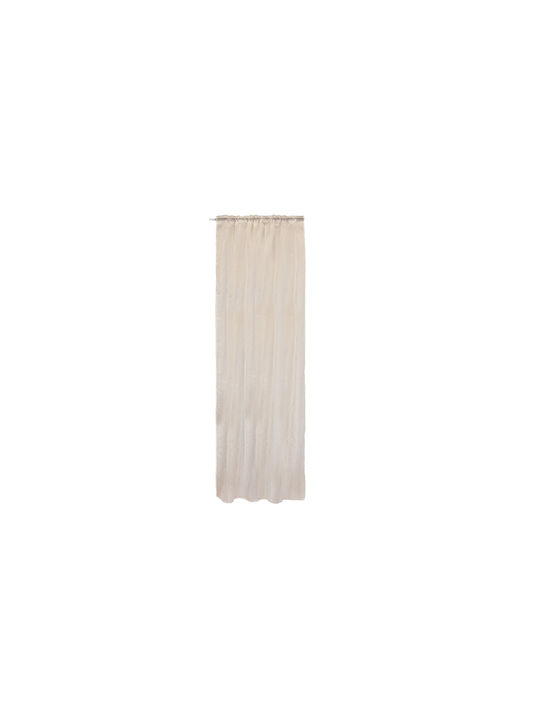 Easy Home Curtain with Pencil Pleat Flute Beige 140x270cm