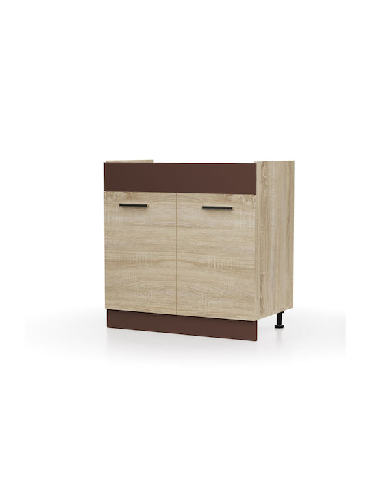 Alina Floor Cabinet Sonoma-Mokka 80x44.5x85pcs