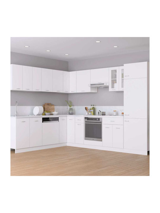 Corner Cabinet Wall White 57x57cm