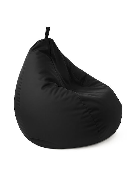 Bean Bag Chair Pear Waterproof Mousa Black 70x70x80cm A2MOUblack-io