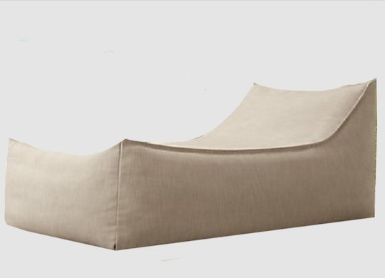 Πουφ Πολυθρόνα Αδιάβροχη Κίτρινη 140x80x70cm