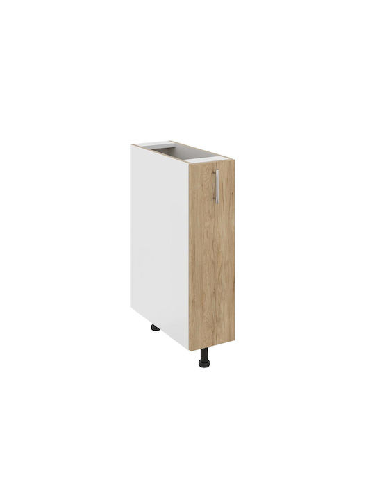 Jolly Floor Cabinet with Countertop Natural/white Wood 20x50x80cm