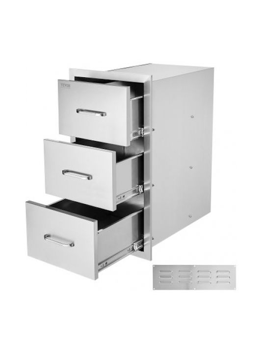 Kitchen Floor Drawer Unit Gray 46.99x57.15x57.15cm