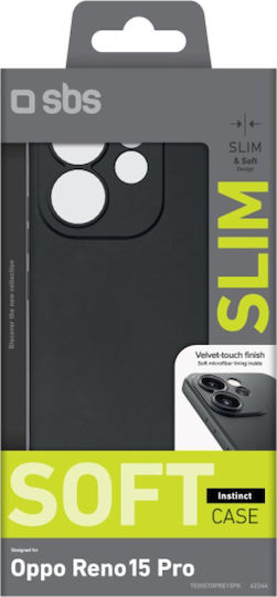 SBS Instinct Back Cover Σιλικόνης Μαύρο (Oppo Reno15 Pro)
