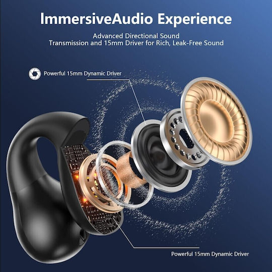 ObaStyle MLK+ Q71 Open Ear Bluetooth Handsfree Ακουστικά Μπεζ