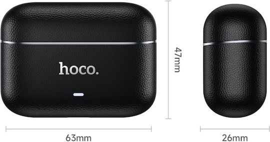 Hoco EQ35 In Ear Bluetooth Безжични Слушалки с Калъф за Зареждане Черни