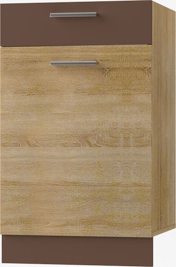 Alina Επιδαπέδιο Ντουλάπι Σονόμα-Μόκκα 50x44.5x85εκ. Alina Επιδαπέδιο Ντουλάπι Σονόμα-Μόκκα 50x44.5x85εκ.