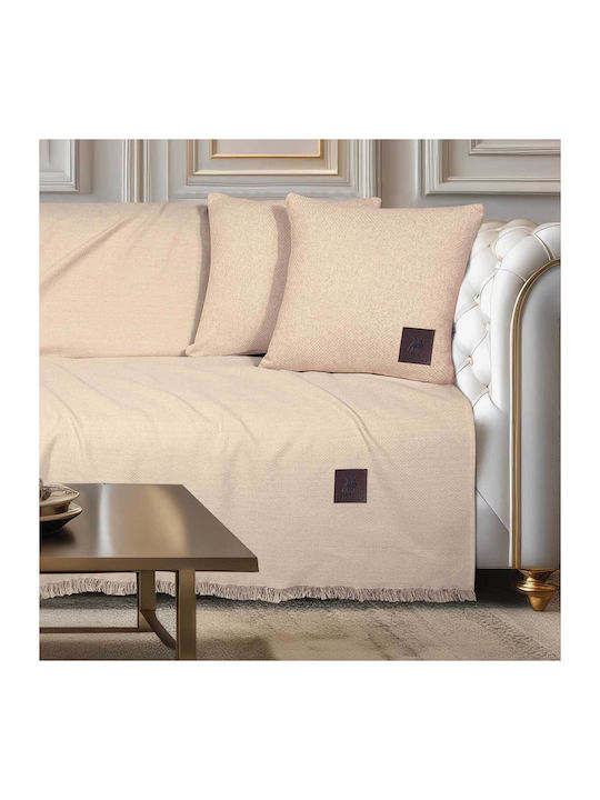 Greenwich Polo Club Decke Für Dreisitzer-Sofa 180x300cm Beige