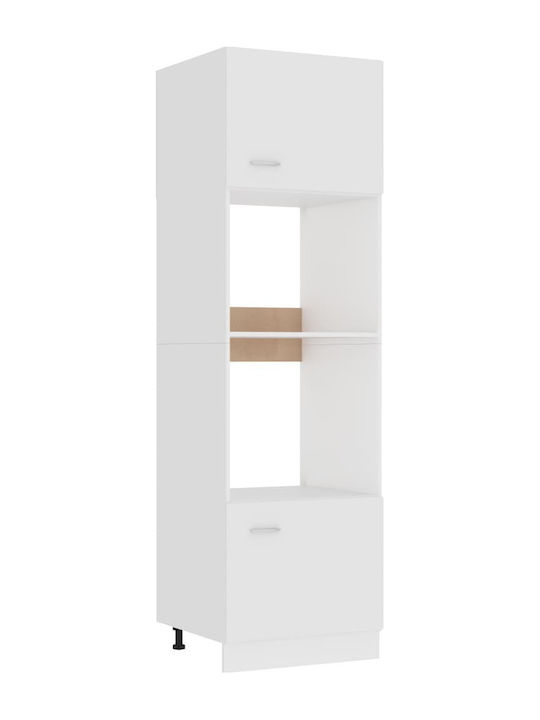 Ντουλάπι Άνω Φούρνου Δαπέδου 60x57x207cm Λευκό