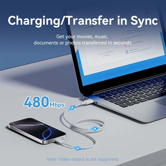 Vention USB 2.0 Cable USB-C male - USB-A 60W Μαύρο 2m CTQBH