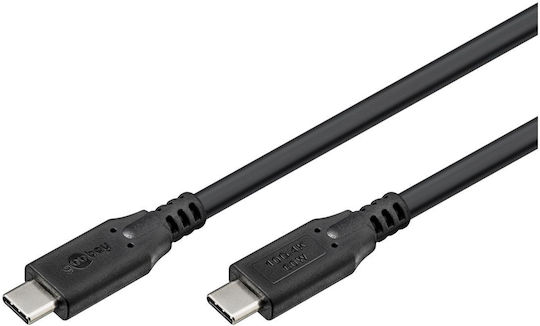 Goobay USB 3.2 Cable USB-C male - USB-C 60W PD Μαύρο 1m 74205 Bulk