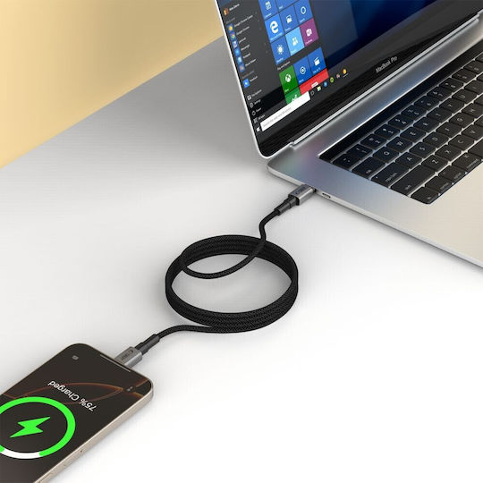 Tech-Protect Ultraboost Dna USB 2.0 Кабел USB-C Мъжки - USB-C 100W Захранване PD Сив 2м