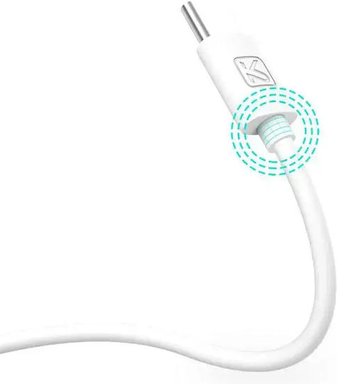 Kakusiga Intellect USB 2.0 Cable USB-C male - USB-A Λευκό 2m KSC-332