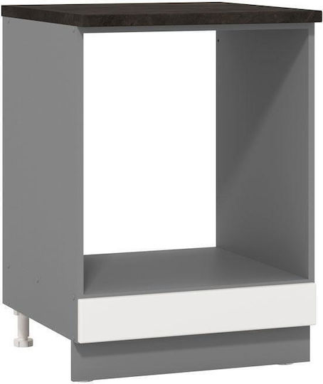 Ντουλάπι Κάτω Φούρνου 60x60x82cm Γκρι Γραφίτης