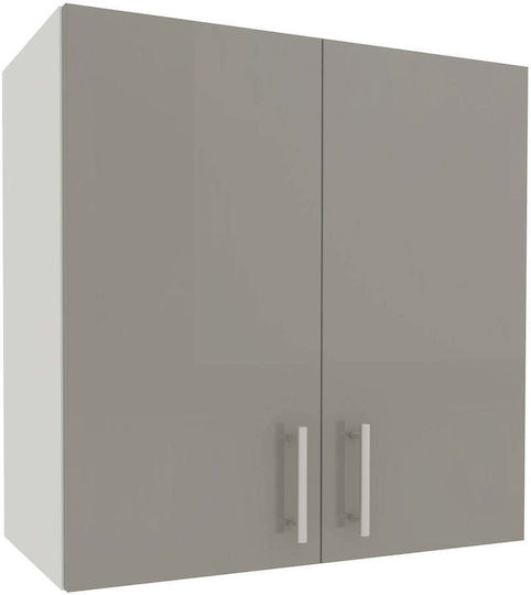 Corp Ντουλάπι Κρεμαστό με Πάγκο Εργασίας Glossy Grey/white 60x30x60εκ.