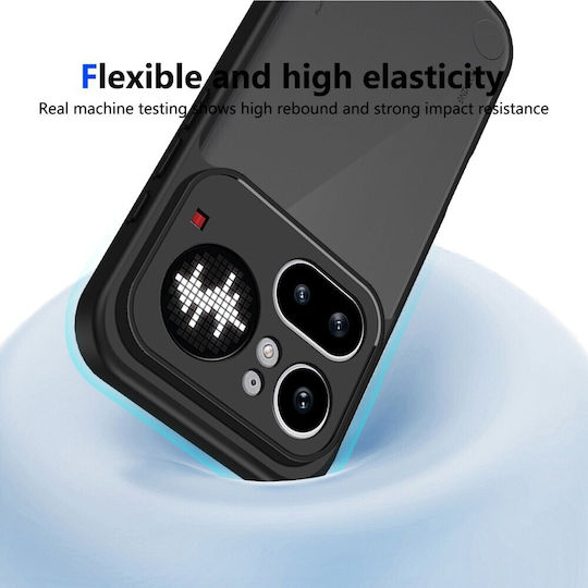 Matte Halbdurchsichtige Umschlag Rückseite Kunststoff Schwarz (Nichts Phone (4a) Pro)