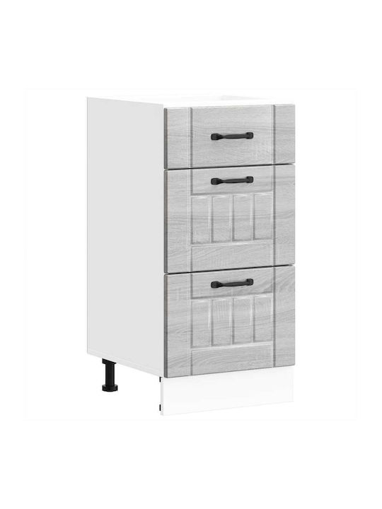 Lucca Kitchen Floor Drawer Unit Sonoma Grey 40x46x81.5pcs