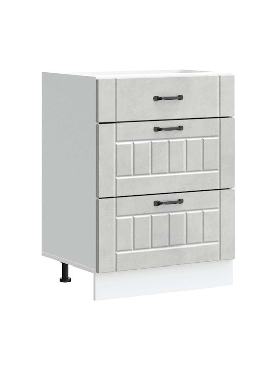 Lucca Kitchen Floor Drawer Unit Concrete Grey 60x46x81.5pcs