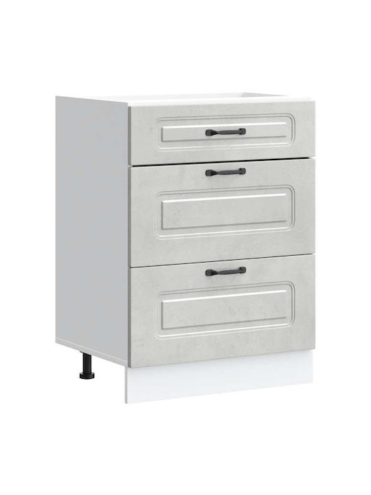Kalmar Bodenstehende Küchenschublade Gray 60x46x81.5Stück