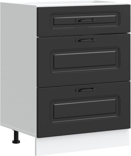 Kalmar Επιδαπέδια Συρταριέρα Κουζίνας Μαύρο 51.5x46x81.5εκ. Kalmar Επιδαπέδια Συρταριέρα Κουζίνας Μαύρο 51.5x46x81.5εκ.