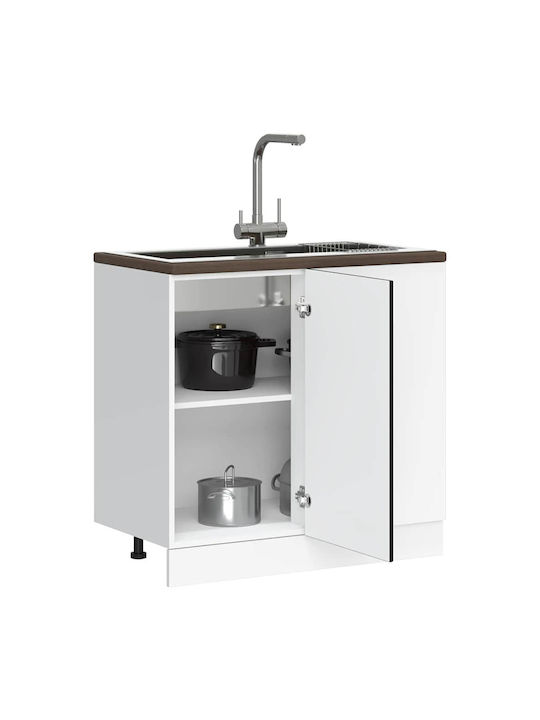 Dulap pentru Chiuvetă Negru 80x46x81.5buc