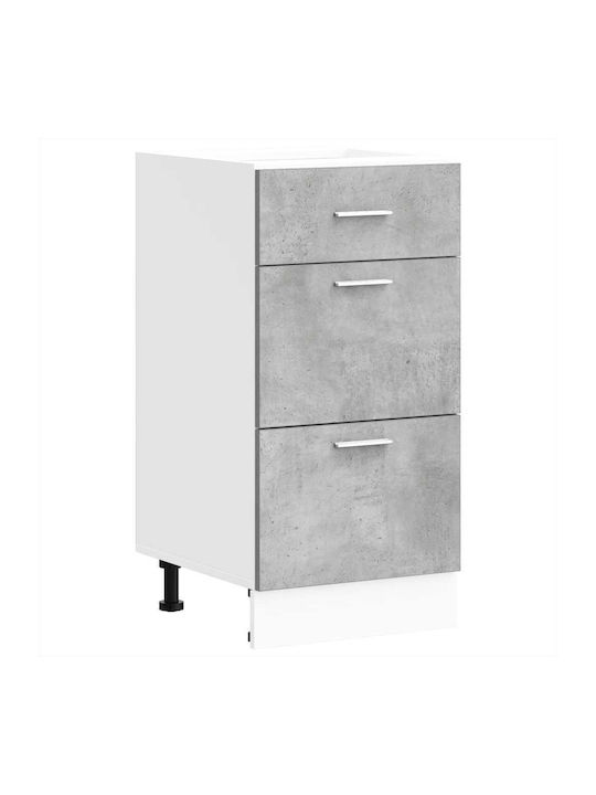 Lyon Bodenstehende Küchenschublade Gray 40x46x81.5cm