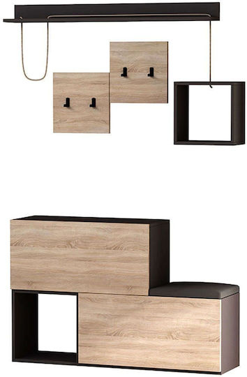 Holdon Entry Furniture with Hanger / Shoe Rack & Bench 120x36.5x87.5cm Holdon Entry Furniture with Hanger / Shoe Rack & Bench 120x36.5x87.5cm