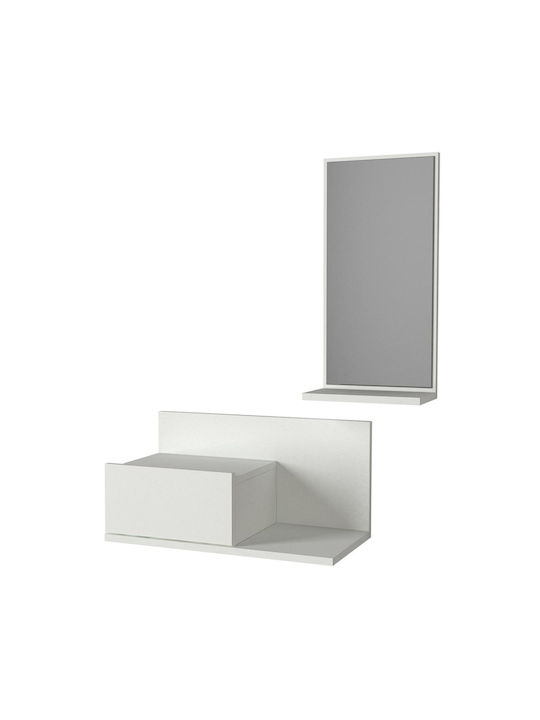 Rodos Entry Furniture with Mirror 60x30x100cm