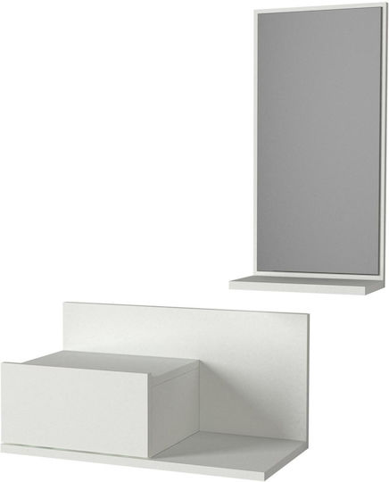 Rodos Entry Furniture with Mirror 60x30x100cm