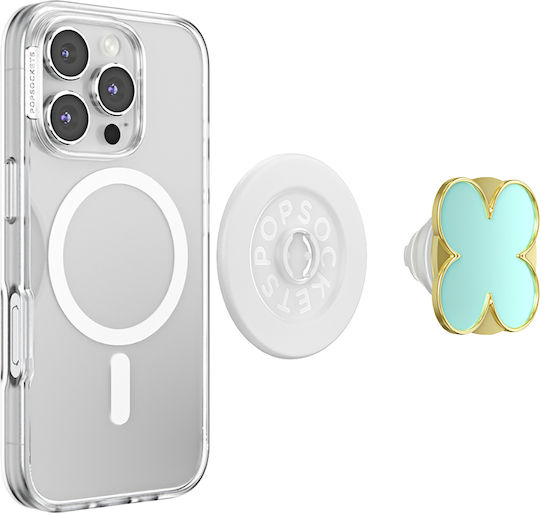 Popsockets Smartphone Popgrip Premium Enamel Clover Pattern Solid Fixing Green