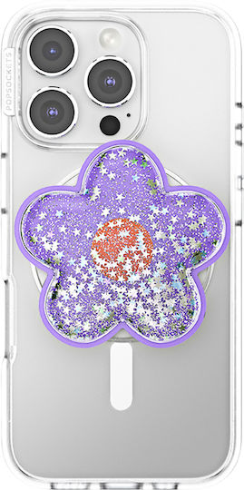 Popsockets Smartphone Popgrip Premium Magsafe Glitter Star Effect Lavender