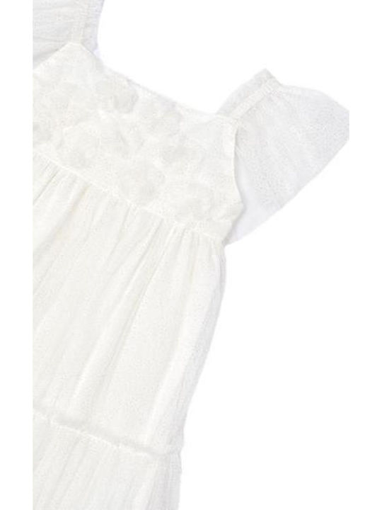 Children's Dress Sleeveless Tulle White