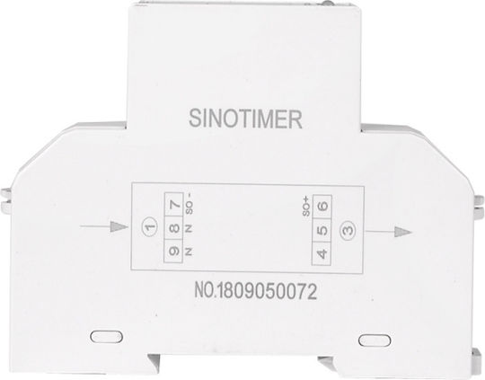 Contor Monofazat de Energie Electrică Sinotimer 230v Ac 50hz 5 100 A Afișaj Digital cu Led Iluminat Dds519l
