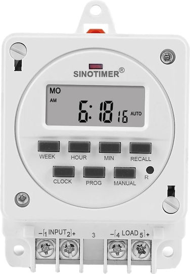 Дигитален Релеен Таймер Sinotimer Програмируем Превключвател Таймер 230v 16a 3600w Tm618e-2