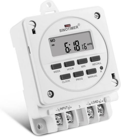 Дигитален Релеен Таймер Sinotimer Програмируем Превключвател Таймер 230v 16a 3600w Tm618e-2