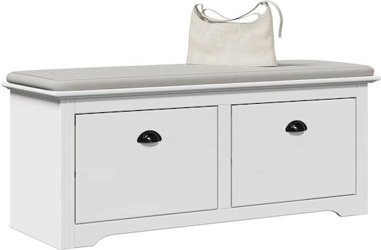 Mobilier de Intrare cu Dulap pentru Pantofi & Bancă Alb 114x40x45cm Mobilier de Intrare cu Dulap pentru Pantofi & Bancă Alb 114x40x45cm